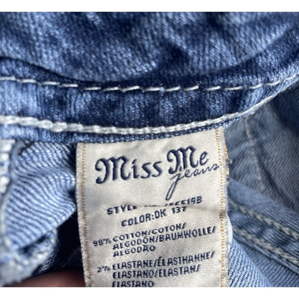 Miss Me Jeans Women’s 28 Bootcut JP5519B Embroidered Cross Bling Pocket JP5519B - Picture 4 of 13
